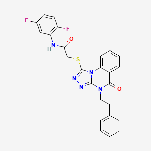 N-(2,5-difluorophenyl)-2-((5-oxo-4-phenethyl-4,5-dihydro-[1,2,4]triazolo[4,3-a]quinazolin-1-yl)thio)acetamide