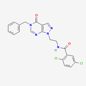 molecular formula C21H17Cl2N5O2 B2647783 N-(2-(5-benzyl-4-oxo-4,5-dihydro-1H-pyrazolo[3,4-d]pyrimidin-1-yl)ethyl)-2,5-dichlorobenzamide CAS No. 922026-87-7