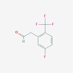 molecular formula C9H6F4O B2647786 2-(5-氟-2-(三氟甲基)苯基)乙醛 CAS No. 1260759-96-3