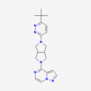 4-[2-(6-Tert-butylpyridazin-3-yl)-1,3,3a,4,6,6a-hexahydropyrrolo[3,4-c]pyrrol-5-yl]pyrazolo[1,5-a]pyrazine