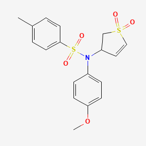 N-(1,1-dioxo-2,3-dihydrothiophen-3-yl)-N-(4-methoxyphenyl)-4-methylbenzenesulfonamide