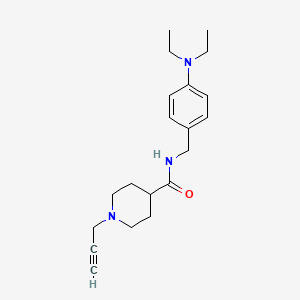 molecular formula C20H29N3O B2647808 N-{[4-(diethylamino)phenyl]methyl}-1-(prop-2-yn-1-yl)piperidine-4-carboxamide CAS No. 1258753-53-5