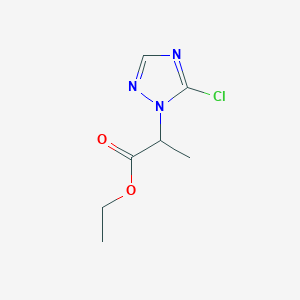 molecular formula C7H10ClN3O2 B2647810 Ethyl 2-(5-chloro-1H-1,2,4-triazol-1-yl)propanoate CAS No. 1823829-53-3