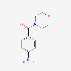 molecular formula C12H16N2O2 B2647812 4-(3-Methylmorpholine-4-carbonyl)aniline CAS No. 1156650-13-3