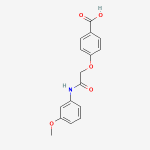 molecular formula C16H15NO5 B2647817 4-{[(3-Methoxyphenyl)carbamoyl]methoxy}benzoic acid CAS No. 438030-11-6