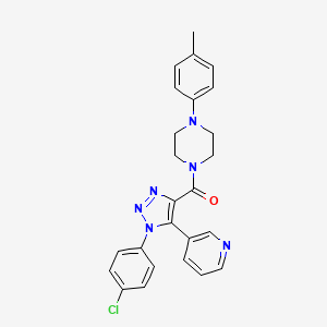 molecular formula C25H23ClN6O B2647822 [1-(4-氯苯基)-5-(吡啶-3-基)-1H-1,2,3-三唑-4-基][4-(4-甲基苯基)哌嗪-1-基]甲酮 CAS No. 1326874-19-4