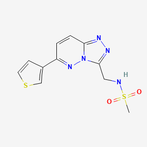 molecular formula C11H11N5O2S2 B2647827 N-((6-(噻吩-3-基)-[1,2,4]三唑并[4,3-b]哒嗪-3-基)甲基)甲磺酰胺 CAS No. 1904367-38-9