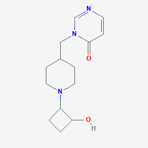 molecular formula C14H21N3O2 B2647830 3-{[1-(2-羟基环丁基)哌啶-4-基]甲基}-3,4-二氢嘧啶-4-酮 CAS No. 2176125-79-2