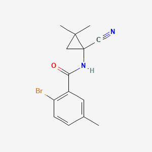 molecular formula C14H15BrN2O B2647852 2-Bromo-N-(1-cyano-2,2-dimethylcyclopropyl)-5-methylbenzamide CAS No. 2194616-26-5