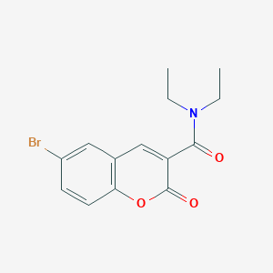 molecular formula C14H14BrNO3 B2647855 6-bromo-N,N-diethyl-2-oxo-2H-chromene-3-carboxamide CAS No. 81309-13-9