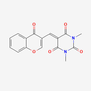 1,3-Dimethyl-5-[(4-oxochromen-3-yl)methylene]hexahydropyrimidine-2,4,6-trione
