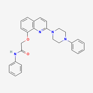 N-phenyl-2-((2-(4-phenylpiperazin-1-yl)quinolin-8-yl)oxy)acetamide