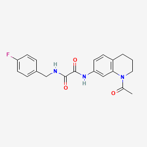 N'-(1-acetyl-3,4-dihydro-2H-quinolin-7-yl)-N-[(4-fluorophenyl)methyl]oxamide