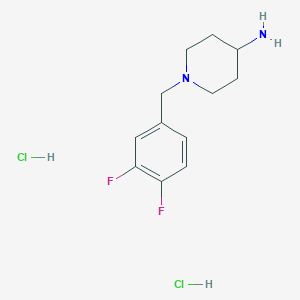 molecular formula C12H18Cl2F2N2 B2647885 1-(3,4-Difluorobenzyl)piperidin-4-aminedihydrochloride CAS No. 328083-91-6