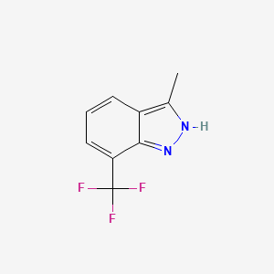 molecular formula C9H7F3N2 B2647888 1H-吲唑，3-甲基-7-(三氟甲基)- CAS No. 1108623-64-8