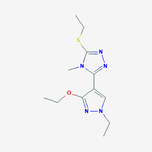 3-(3-ethoxy-1-ethyl-1H-pyrazol-4-yl)-5-(ethylthio)-4-methyl-4H-1,2,4-triazole