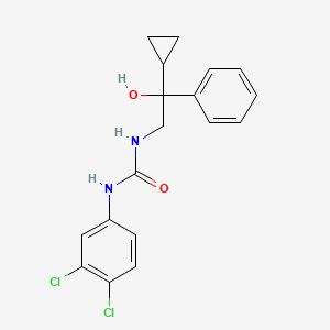 molecular formula C18H18Cl2N2O2 B2647897 1-(2-环丙基-2-羟基-2-苯乙基)-3-(3,4-二氯苯基)脲 CAS No. 1421489-33-9
