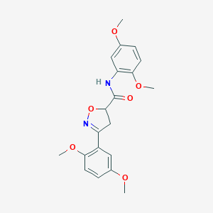 molecular formula C20H22N2O6 B264790 N,3-bis(2,5-dimethoxyphenyl)-4,5-dihydro-1,2-oxazole-5-carboxamide 