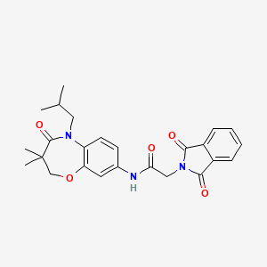 2-(1,3-dioxoisoindolin-2-yl)-N-(5-isobutyl-3,3-dimethyl-4-oxo-2,3,4,5-tetrahydrobenzo[b][1,4]oxazepin-8-yl)acetamide