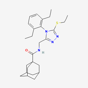 molecular formula C26H36N4OS B2647912 N-[[4-(2,6-二乙基苯基)-5-乙基硫代-1,2,4-三唑-3-基]甲基]金刚烷-1-甲酰胺 CAS No. 477300-32-6