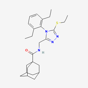 N-{[4-(2,6-diethylphenyl)-5-(ethylsulfanyl)-4H-1,2,4-triazol-3-yl]methyl}adamantane-1-carboxamide