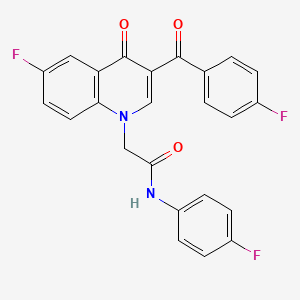 2-[6-fluoro-3-(4-fluorobenzoyl)-4-oxoquinolin-1-yl]-N-(4-fluorophenyl)acetamide