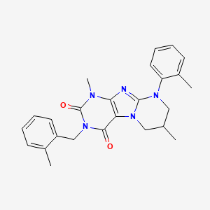 1,7-dimethyl-3-(2-methylbenzyl)-9-(o-tolyl)-6,7,8,9-tetrahydropyrimido[2,1-f]purine-2,4(1H,3H)-dione