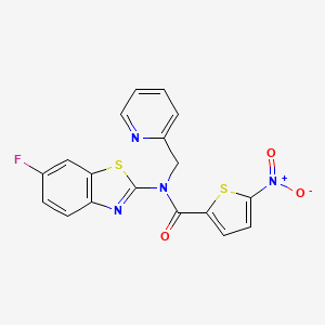 N-(6-fluorobenzo[d]thiazol-2-yl)-5-nitro-N-(pyridin-2-ylmethyl)thiophene-2-carboxamide