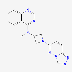 molecular formula C17H16N8 B2647936 N-(1-([1,2,4]三唑并[4,3-b]哒嗪-6-基)氮杂环丁-3-基)-N-甲基喹唑啉-4-胺 CAS No. 2319837-46-0