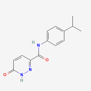 molecular formula C14H15N3O2 B2647942 6-oxo-N-(4-propan-2-ylphenyl)-1H-pyridazine-3-carboxamide CAS No. 844854-61-1