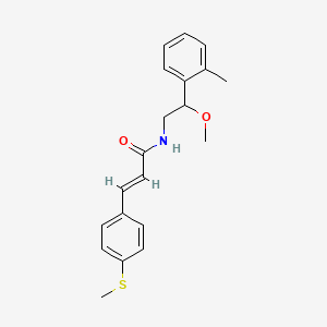 molecular formula C20H23NO2S B2647946 (E)-N-(2-methoxy-2-(o-tolyl)ethyl)-3-(4-(methylthio)phenyl)acrylamide CAS No. 1798409-69-4