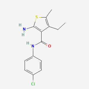 2-amino-N-(4-chlorophenyl)-4-ethyl-5-methylthiophene-3-carboxamide