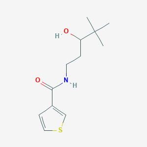 molecular formula C12H19NO2S B2647955 N-(3-hydroxy-4,4-dimethylpentyl)thiophene-3-carboxamide CAS No. 1396807-79-6