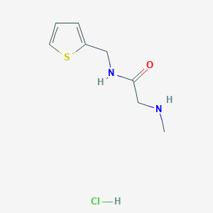 molecular formula C8H13ClN2OS B2647967 2-(甲基氨基)-N-(噻吩-2-基甲基)乙酰胺盐酸盐 CAS No. 1311314-83-6