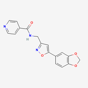 N-((5-(benzo[d][1,3]dioxol-5-yl)isoxazol-3-yl)methyl)isonicotinamide