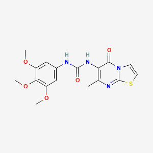 molecular formula C17H18N4O5S B2647973 1-(7-甲基-5-氧代-5H-噻唑并[3,2-a]嘧啶-6-基)-3-(3,4,5-三甲氧基苯基)脲 CAS No. 1060353-70-9