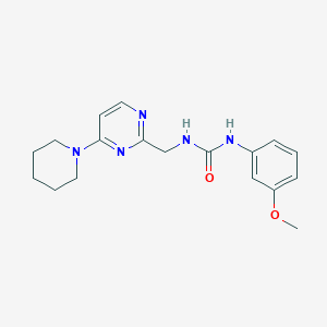 molecular formula C18H23N5O2 B2647987 1-(3-Methoxyphenyl)-3-((4-(piperidin-1-yl)pyrimidin-2-yl)methyl)urea CAS No. 1797660-53-7