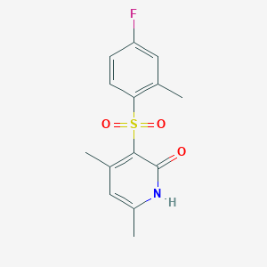 3-[(4-fluoro-2-methylphenyl)sulfonyl]-4,6-dimethyl-2(1H)-pyridinone