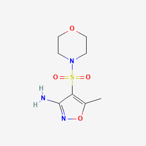 molecular formula C8H13N3O4S B2647992 5-甲基-4-(吗啉磺酰基)异恶唑-3-胺 CAS No. 1354512-37-0