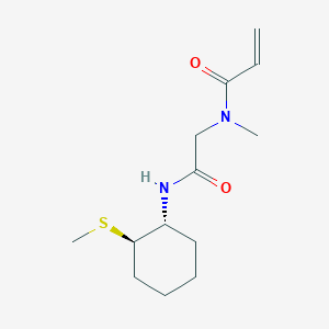 molecular formula C13H22N2O2S B2647993 N-Methyl-N-[2-[[(1R,2R)-2-methylsulfanylcyclohexyl]amino]-2-oxoethyl]prop-2-enamide CAS No. 2361806-20-2