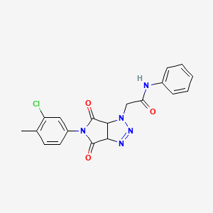 2-[5-(3-chloro-4-methylphenyl)-4,6-dioxo-4,5,6,6a-tetrahydropyrrolo[3,4-d][1,2,3]triazol-1(3aH)-yl]-N-phenylacetamide