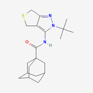 N-(2-tert-butyl-4,6-dihydrothieno[3,4-c]pyrazol-3-yl)adamantane-1-carboxamide