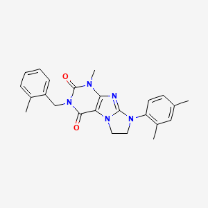 8-(2,4-Dimethylphenyl)-1-methyl-3-[(2-methylphenyl)methyl]-1,3,5-trihydroimida zolidino[1,2-h]purine-2,4-dione
