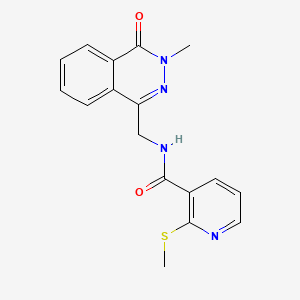 N-((3-methyl-4-oxo-3,4-dihydrophthalazin-1-yl)methyl)-2-(methylthio)nicotinamide
