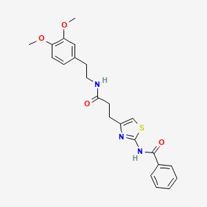 N-(4-(3-((3,4-dimethoxyphenethyl)amino)-3-oxopropyl)thiazol-2-yl)benzamide
