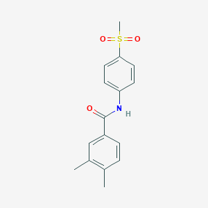 molecular formula C16H17NO3S B2648020 3,4-二甲基-N-(4-(甲磺酰基)苯基)苯甲酰胺 CAS No. 920186-46-5