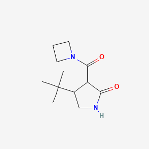 molecular formula C12H20N2O2 B2648021 3-(Azetidine-1-carbonyl)-4-tert-butylpyrrolidin-2-one CAS No. 2097861-08-8