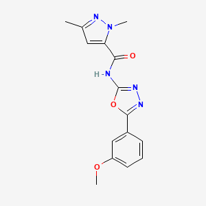 N-(5-(3-methoxyphenyl)-1,3,4-oxadiazol-2-yl)-1,3-dimethyl-1H-pyrazole-5-carboxamide