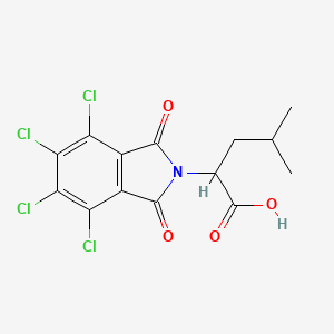 molecular formula C14H11Cl4NO4 B2648031 4-methyl-2-(4,5,6,7-tetrachloro-1,3-dioxo-1,3-dihydro-2H-isoindol-2-yl)pentanoic acid CAS No. 90027-14-8