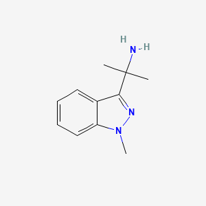 molecular formula C11H15N3 B2648033 2-(1-甲基-1H-吲唑-3-基)丙烷-2-胺 CAS No. 1539323-37-9